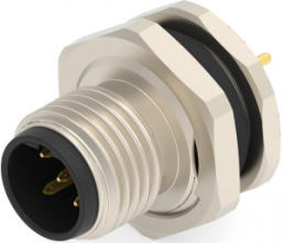 Circular connector, 5 pole, solder connection, screw locking, straight, T4140412051-000