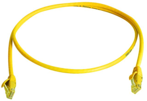 Patch cable, RJ45 plug, straight to RJ45 plug, straight, Cat 6, U/UTP, PVC, 20 m, yellow