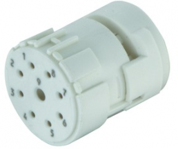 Socket contact insert, 8 pole, crimp connection, straight, 09151093101