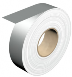 Polyester Label, (L x W) 30 m x 30 mm, silver, Roll with 1 pcs