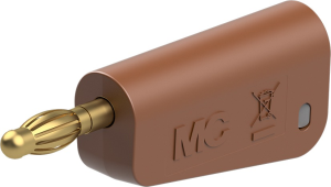4 mm plug, solder connection, 2.5 mm², brown, 64.1043-27