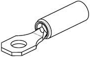 Insulated ring cable lug, 0.518 mm², AWG 20, 3.02 mm, gray