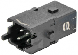 Pin contact insert, 1A, 3 pole, crimp connection, with PE contact, 09100032606