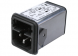 IEC plug C14, 50 to 60 Hz, 6 A, 250 VAC, 800 µH, faston plug 6.3 mm, 4301.6004