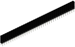 Socket header, 36 pole, pitch 2.54 mm, straight, black, 10025572