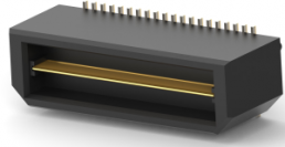 Pin header, 40 pole, pitch 0.8 mm, straight, black, 1658014-1