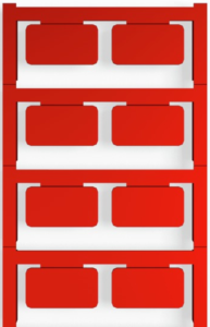 Polyamide Device marker, (L x W) 27 x 15 mm, red, 80 pcs