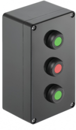 Klippon control station, 3 pushbutton green/red, 3 Form B (N/C) + 3 Form A (N/O), 1537150000