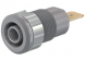4 mm socket, flat plug connection, 12.2 mm, CAT III, gray, 23.3060-28