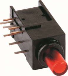 Pushbutton, 2 pole, red, illuminated  (red), 0.5 A/60 V, IP50, 1844.6234