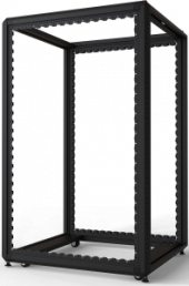 29 U cabinet rack, mobile, (H x W x D) 1400 x 800 x 900 mm, steel, black gray, 20630-209