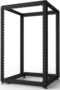 29 U cabinet rack, mobile, (H x W x D) 1400 x 800 x 900 mm, steel, black gray, 20630-209
