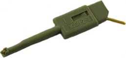 Miniature clamp test probe, gray, max. 1 mm, L 35 mm, CAT O, pin 0.64 mm, KLEPS 064 PCH GR