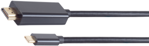 USB type C to HDMI plug type A, 1 m, black, BS10-56025