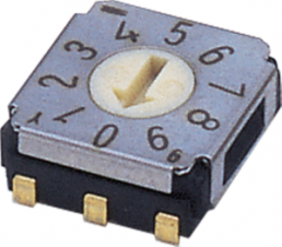 Encoding rotary switches, 10 pole, BCD, straight, 100 mA/5 VDC, SA-7010A