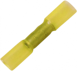 Butt connectorwith insulation, 0.1-0.5 mm², yellow, 24.5 mm