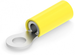 Insulated ring cable lug, 2.62-6.64 mm², AWG 12, 5 mm, yellow