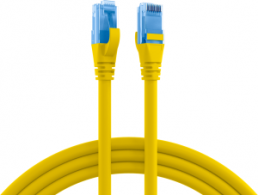 Patch cable, RJ45 plug, straight to RJ45 plug, straight, Cat 6A, U/UTP, LSZH, 5 m, yellow