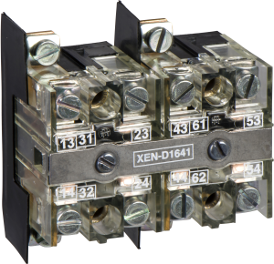 Spring return contact block - 1 OC + 1 NO - front mounting, 30 mm centres