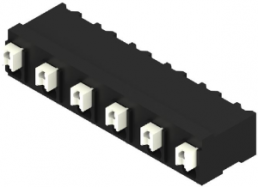 PCB terminal, 6 pole, pitch 7.5 mm, AWG 28-14, 12 A, spring-clamp connection, black, 1473980000