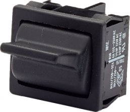 Toggle switch, black, 2 pole, latching, On-Off, 10 A/250 VAC, silver-plated, 1812.1102