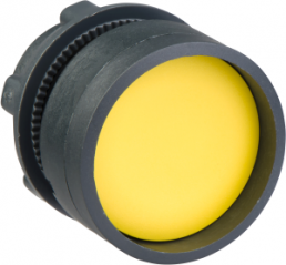 Pushbutton, groping, waistband round, yellow, front ring black, mounting Ø 22 mm, ZB5AA56