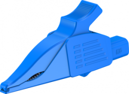 Alligator clip, blue, max. 30 mm, L 92 mm, CAT IV, socket 4 mm, 66.9561-23