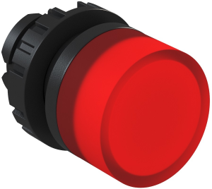 Pilot light, red, front ring black, mounting Ø 22 mm, 12882466
