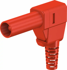 4 mm plug, solder connection, CAT II, red, 22.2668-22