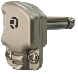 6.35 mm angle jack plug, 2 pole (mono), steel, RP2RCF