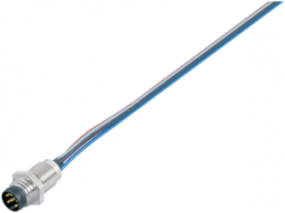 Sensor actuator cable, M8-flange plug, straight to open end, 6 pole, 0.2 m, 1.5 A, 76 6019 0111 00006-0200