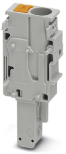 Plug, push-in connection, 0.5-10 mm², 1 pole, 41 A, 8 kV, gray, 3061729