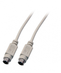 Mouse/keyboard connection cable, 2x PS/2, pc., 10.0m, beige
