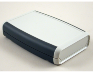 ABS handheld enclosure, (L x W x H) 117 x 79 x 25 mm, light gray (RAL 7035), IP65, 1553WBGY