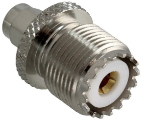 Coaxial adapter, 50 Ω, SMA plug to UHF socket, straight, 242108