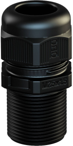 Cable gland, M25, 29 mm, Clamping range 9 to 17 mm, IP68, black, 2022989
