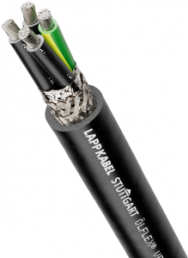 TPE motor connection cable ÖLFLEX VFD 2XL 4 G 1.5 mm², AWG 16, shielded, black