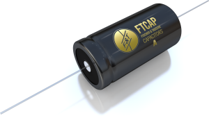 Electrolytic capacitor, 1 µF, 100 V (DC), ±10 %, axial, Ø 8.5 mm