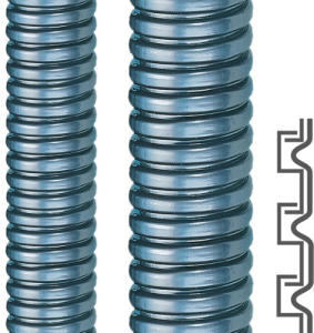 Protective hose, inside Ø 7 mm, outside Ø 10 mm, BR 25 mm, metal/PU, blue