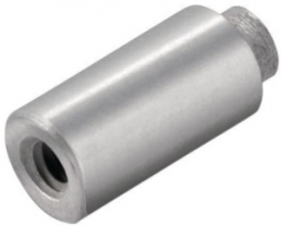 SMD spacer sleeve, internal thread, closed at bottom, M1.6, 5 mm, steel