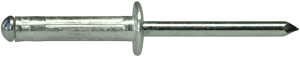 Blind rivet DIN 7337 L 10, D 3.0 to 3.1 mm, aluminum alloy, M 5.0 to 7.0 mm