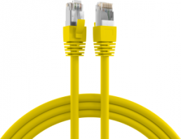 Patch cable, RJ45 plug, straight to RJ45 plug, straight, Cat 8.1, S/FTP, LSZH, 3 m, yellow