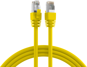 Patch cable, RJ45 plug, straight to RJ45 plug, straight, Cat 8.1, S/FTP, LSZH, 10 m, yellow