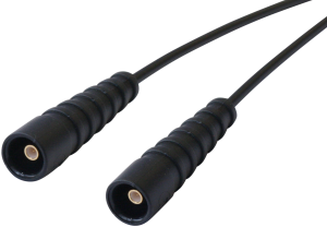 Coaxial Cable, SMB plug (straight) to SMB plug (straight), 50 Ω, RG-174/U, grommet black, 0.25 m, C-00809-01-3