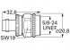 Coaxial adapter, 50 Ω, N plug to BNC socket, straight, 100023684