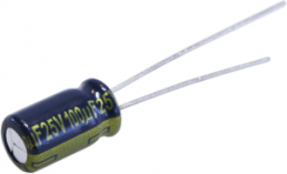 Electrolytic capacitor, 100 µF, 25 V (DC), ±20 %, radial, pitch 2.5 mm, Ø 6.3 mm