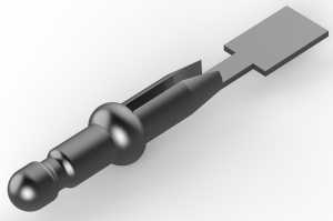Round plug, Ø 1.47 mm, L 9.65 mm, uninsulated, straight, 60874-1