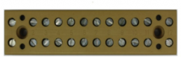 Terminal block, 12 pole, 0.5-4.0 mm², clamping points: 24, yellow, screw connection, 32 A