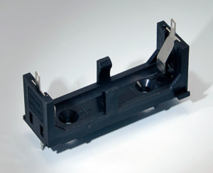 Battery holder for mignon cell, 1 cell, chassis mounting