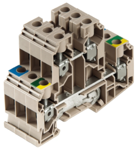Multi level terminal block, screw connection, 1.5-16 mm², 57 A, 8 kV, dark beige, 1415540000